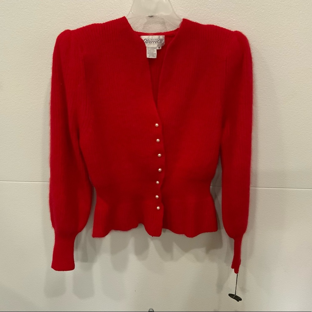 Super Rad 80s Red Angora Sweater